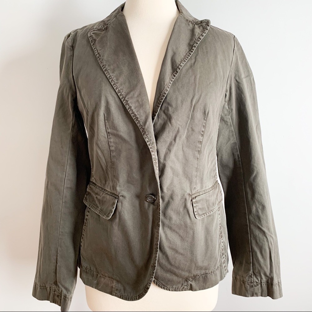 J. Crew Army Green Twill Chino Jacket